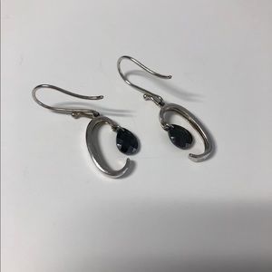 Sterling Silver and Onyx Earrings